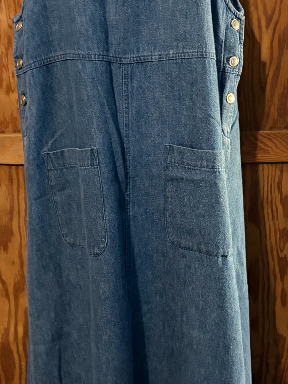 Talbots Blue Denim Pinafore Maxi Dress. Women’s size 8. Very good condition. - Picture 3 of 7
